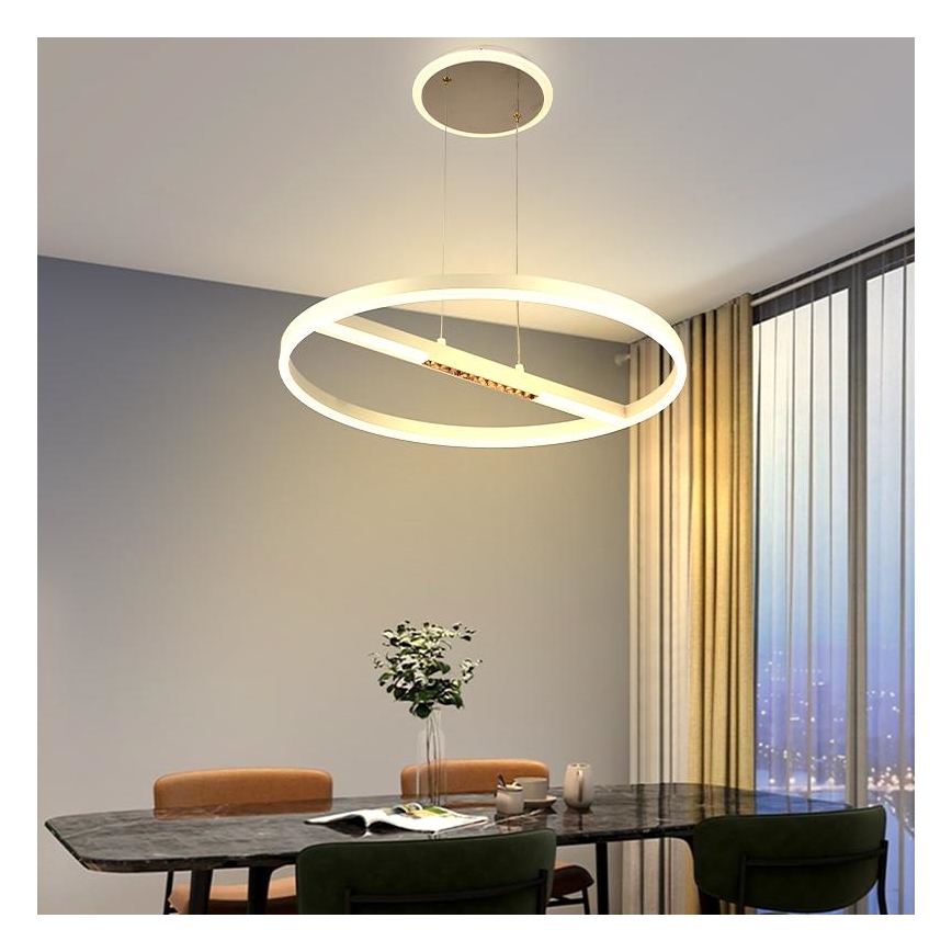 Candeeiro suspenso LED com regulação LED/75W/230V 3000-6500K diâmetro 60 cm + comando