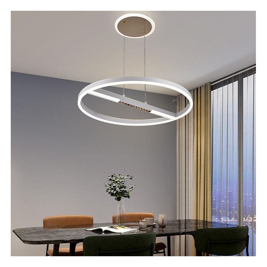 Candeeiro suspenso LED com regulação LED/75W/230V 3000-6500K diâmetro 60 cm + comando
