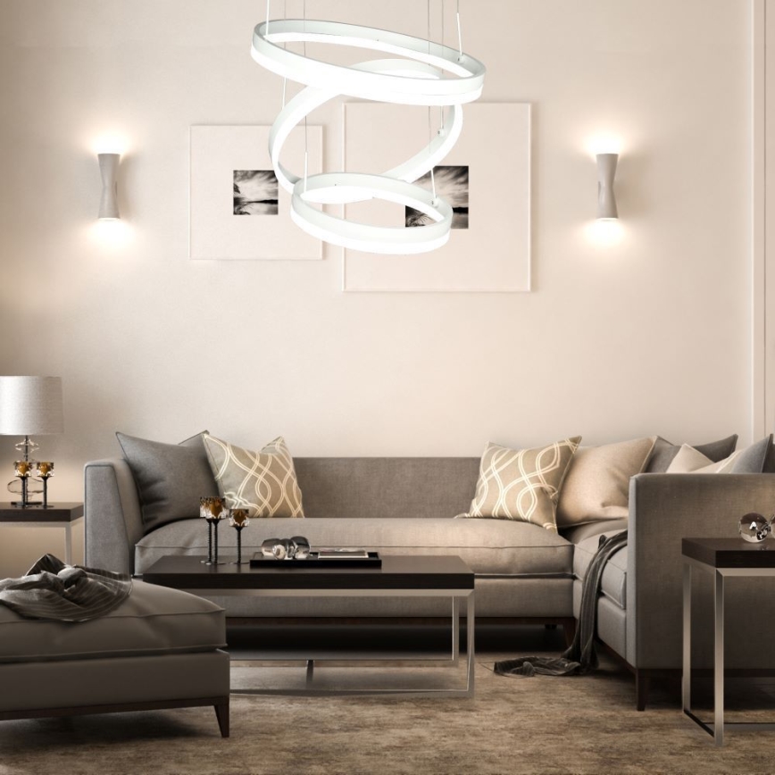 Candeeiro suspenso LED com regulação LED/86W/230V 3000K branco