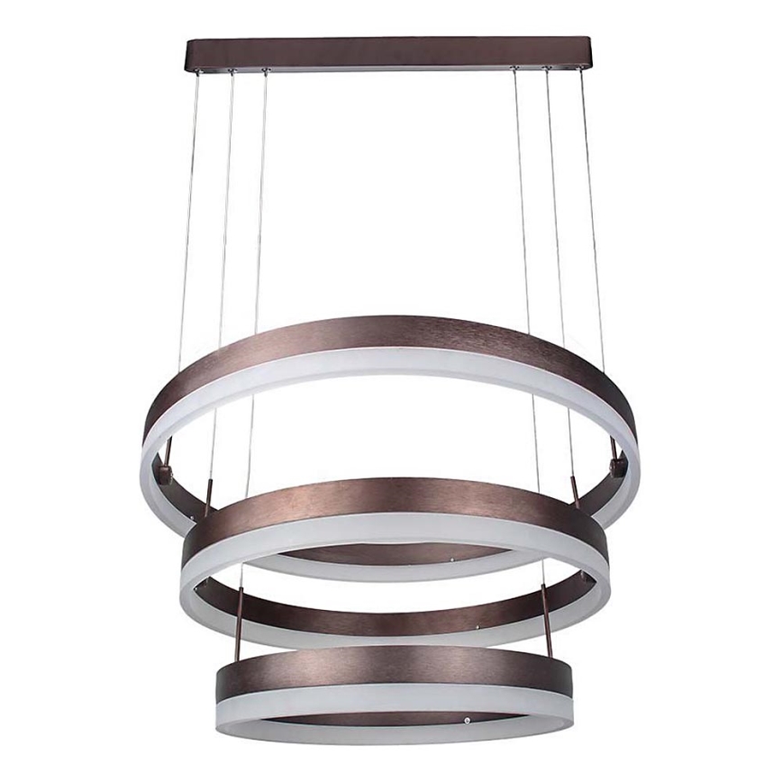 Candeeiro suspenso LED com regulação LED/86W/230V 3000K castanho