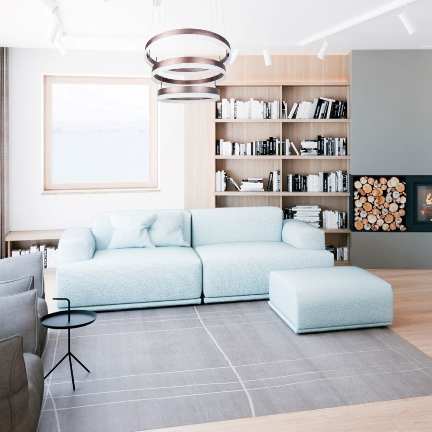 Candeeiro suspenso LED com regulação LED/86W/230V 3000K castanho