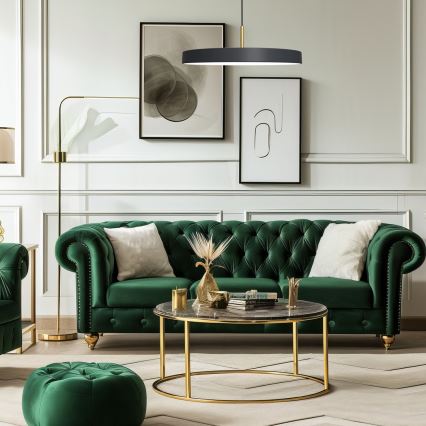 Candeeiro suspenso LED DISC LED/38W/230V diâmetro 45 cm preto