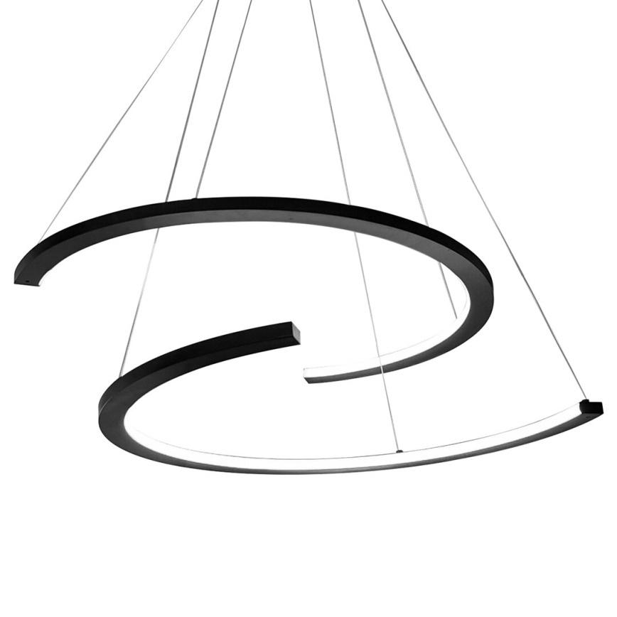 Candeeiro suspenso LED DOUBLEMOON LED/30W/230V preto