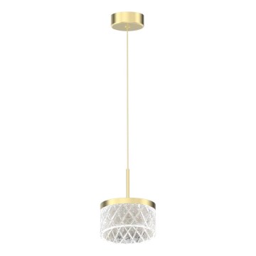 Candeeiro suspenso LED ELEGANCE LED/9W/230V diâmetro 15 cm dourado