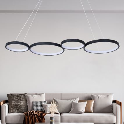 Candeeiro suspenso LED FLAMENCO LED/42W/230V 4000K preto