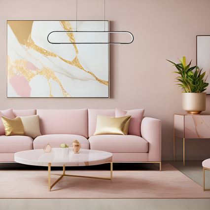 Candeeiro suspenso LED FRAME LED/42W/230V preto