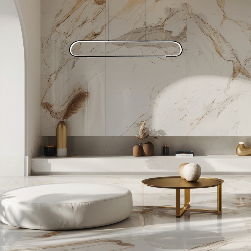 Candeeiro suspenso LED FRAME LED/42W/230V preto