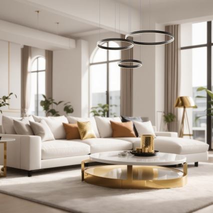 Candeeiro suspenso LED GRAVITY LED/108W/230V preto