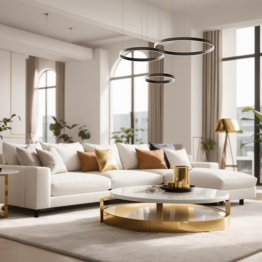 Candeeiro suspenso LED GRAVITY LED/108W/230V preto