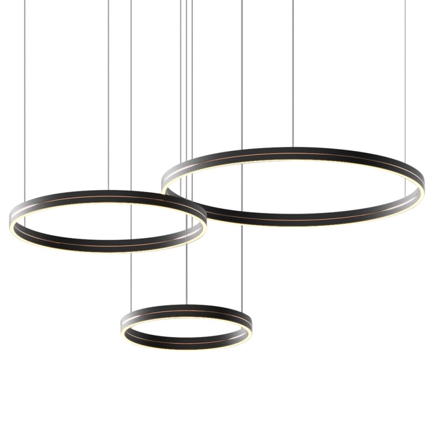 Candeeiro suspenso LED GRAVITY LED/108W/230V preto