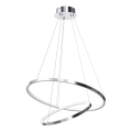 Candeeiro suspenso LED HOOP LED/51W/230V diâmetro 60 cm 4000K cromado brilhante