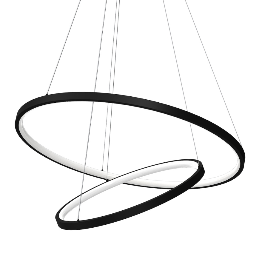 Candeeiro suspenso LED HOOP LED/51W/230V diâmetro 60 cm 4000K preto