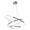 Candeeiro suspenso LED HOOP LED/93W/230V diâmetro 80 cm 4000K cromado brilhante