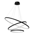 Candeeiro suspenso LED HOOP LED/93W/230V diâmetro 80 cm 4000K preto