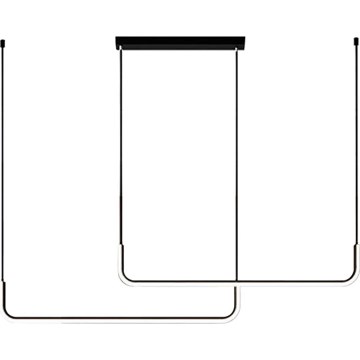 Candeeiro suspenso LED HORIZONT 2xLED/11W/230V preto