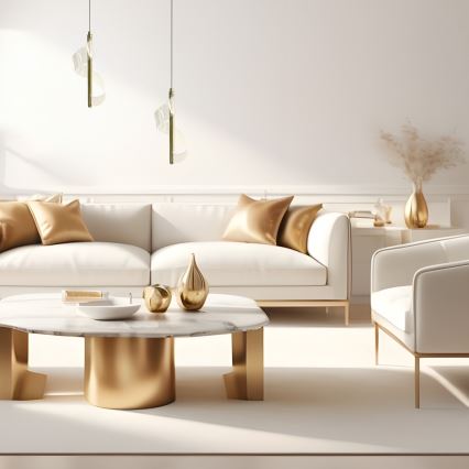 Candeeiro suspenso LED LARGO LED/10W/230V dourado