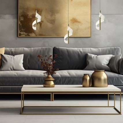 Candeeiro suspenso LED LARGO LED/10W/230V dourado