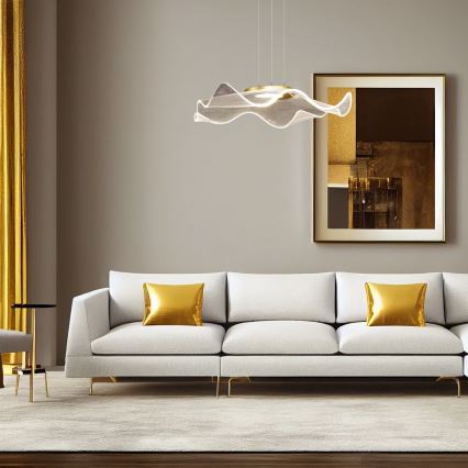 Candeeiro suspenso LED LARGO LED/16W/230V dourado