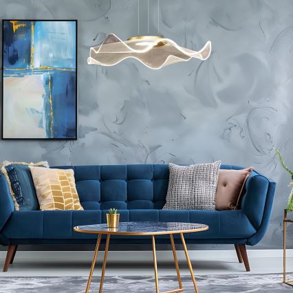 Candeeiro suspenso LED LARGO LED/16W/230V dourado