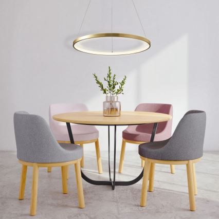 Candeeiro suspenso LED LEA LED/20W/230V 4000K diâmetro 50 cm dourado