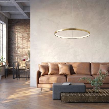 Candeeiro suspenso LED LEA LED/20W/230V 4000K diâmetro 50 cm dourado