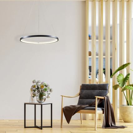 Candeeiro suspenso LED LEA LED/20W/230V 4000K diâmetro 50 cm preto