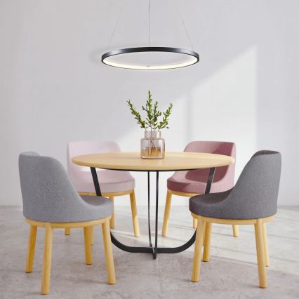 Candeeiro suspenso LED LEA LED/20W/230V 4000K diâmetro 50 cm preto