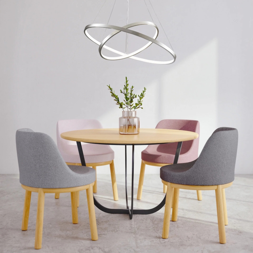 Candeeiro suspenso LED LEA LED/35W/230V 4000K diâmetro 60 cm cromado mate