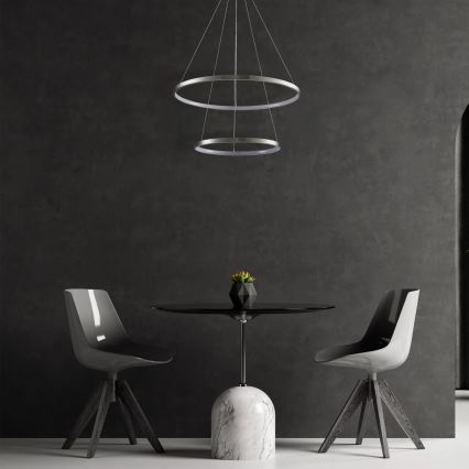 Candeeiro suspenso LED LEA LED/35W/230V 4000K diâmetro 60 cm cromado mate