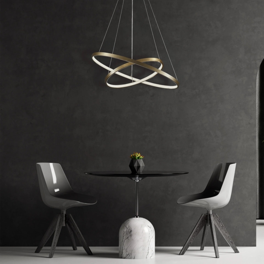 Candeeiro suspenso LED LEA LED/35W/230V 4000K diâmetro 60 cm dourado