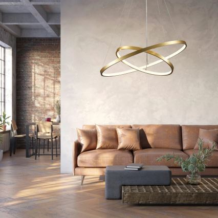 Candeeiro suspenso LED LEA LED/35W/230V 4000K diâmetro 60 cm dourado