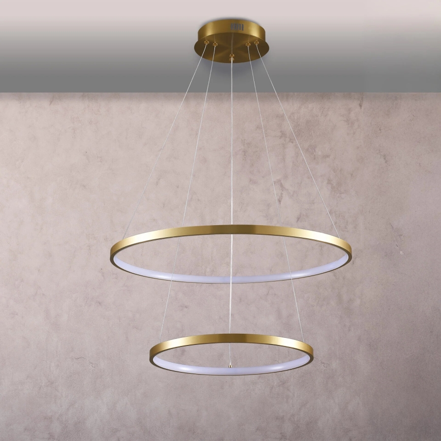 Candeeiro suspenso LED LEA LED/35W/230V 4000K diâmetro 60 cm dourado