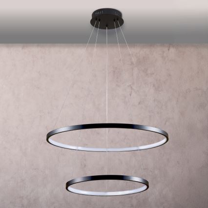 Candeeiro suspenso LED LEA LED/35W/230V 4000K diâmetro 60 cm preto