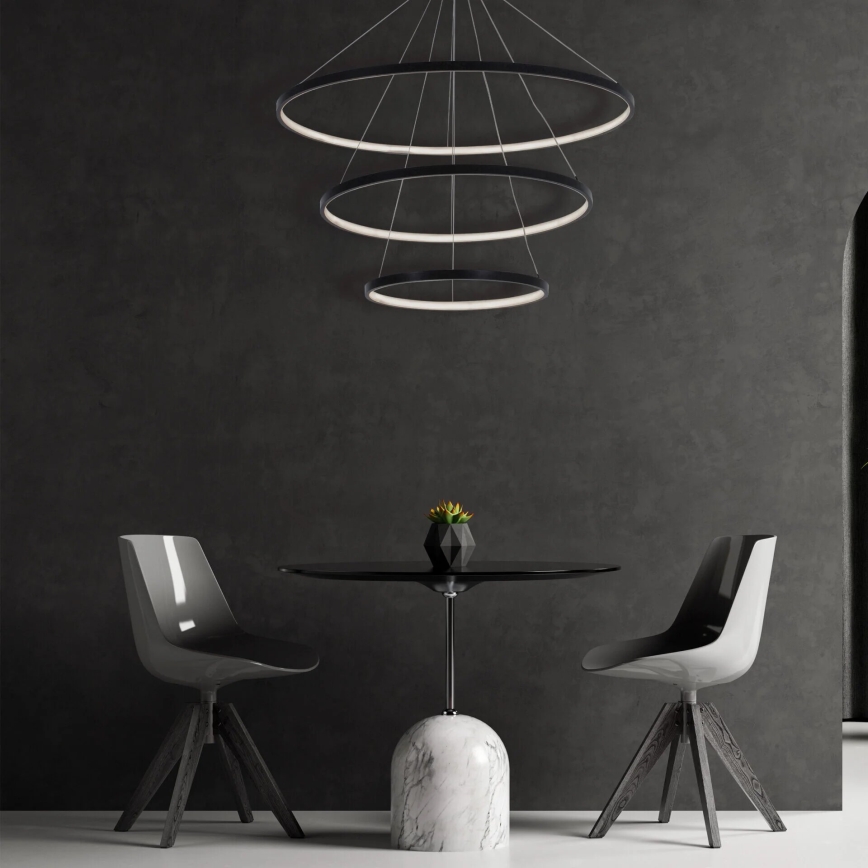 Candeeiro suspenso LED LEA LED/60W/230V 4000K diâmetro 80 cm preto