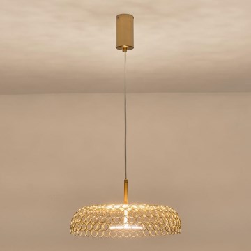 Candeeiro suspenso LED LED/10W/230V 3000K dourado diâmetro 35 cm