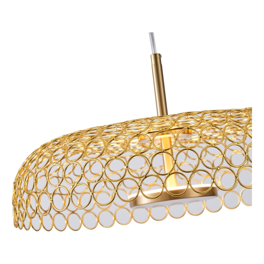 Candeeiro suspenso LED LED/10W/230V 3000K dourado diâmetro 35 cm