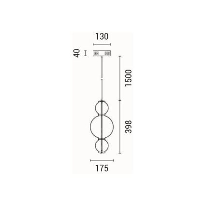 Candeeiro suspenso LED LED/12,6W/230V 3000K