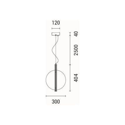 Candeeiro suspenso LED LED/12,6W/230V 3000K
