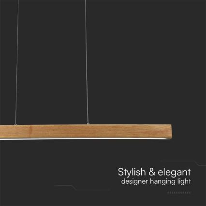 Candeeiro suspenso LED LED/12W/230V 4000K castanho