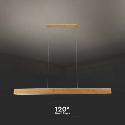 Candeeiro suspenso LED LED/12W/230V 4000K castanho