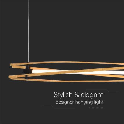 Candeeiro suspenso LED LED/15W/230V 3000K castanho