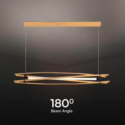 Candeeiro suspenso LED LED/15W/230V 3000K castanho