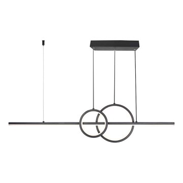 Candeeiro suspenso LED LED/15W/230V 4000K 80 cm preto