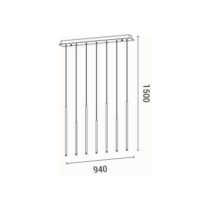 Candeeiro suspenso LED LED/16W/230V 3000K