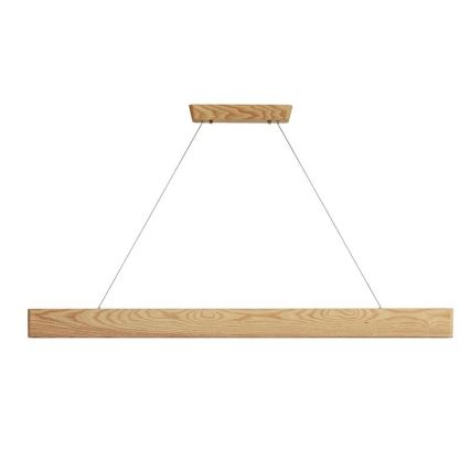 Candeeiro suspenso LED LED/22W/230V 4000K 120 cm cinza/madeira maciça