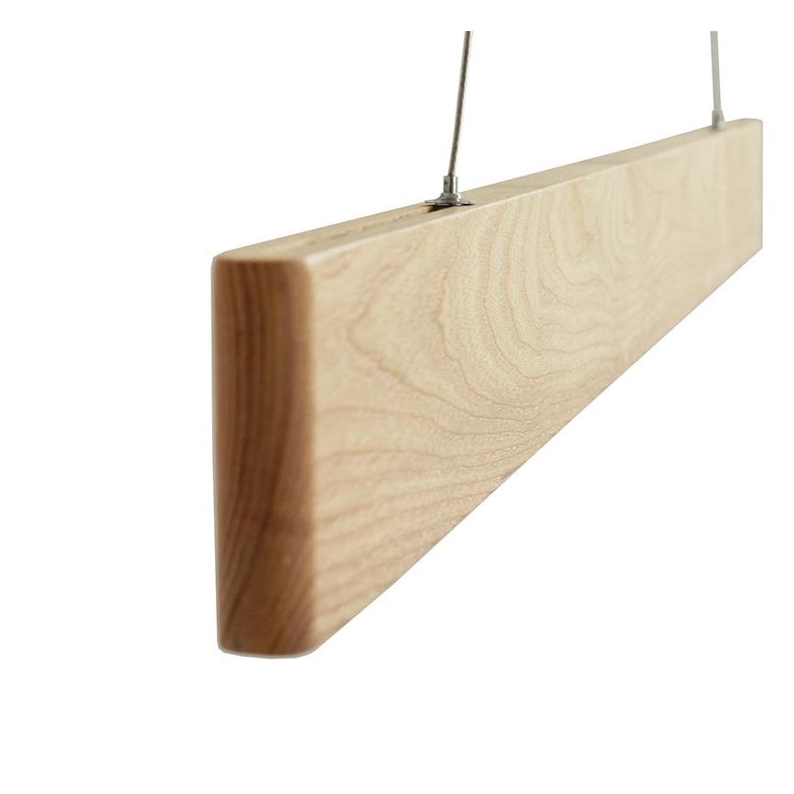 Candeeiro suspenso LED LED/22W/230V 4000K 120 cm cinza/madeira maciça
