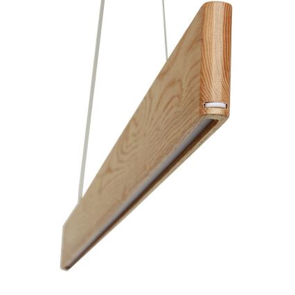 Candeeiro suspenso LED LED/22W/230V 4000K 120 cm cinza/madeira maciça