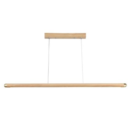 Candeeiro suspenso LED LED/22W/230V 4000K 120 cm cinza/madeira maciça