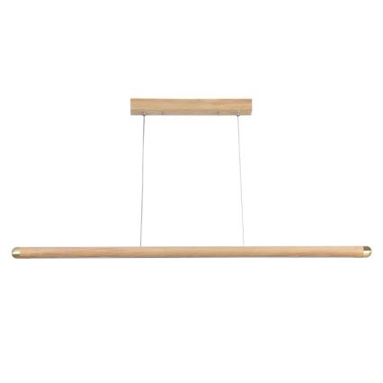 Candeeiro suspenso LED LED/22W/230V 4000K 120 cm cinza/madeira maciça