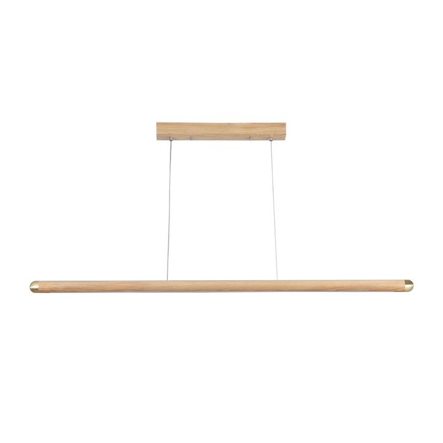 Candeeiro suspenso LED LED/22W/230V 4000K 120 cm cinza/madeira maciça